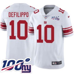 Giants #10 Lou DeFilippo 2024 100 Year White Jersey