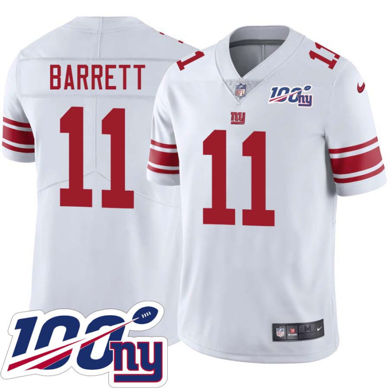 Giants #11 Emmett Barrett 2024 100 Year White Jersey