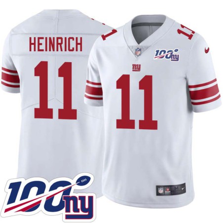 Giants #11 Don Heinrich 2024 100 Year White Jersey