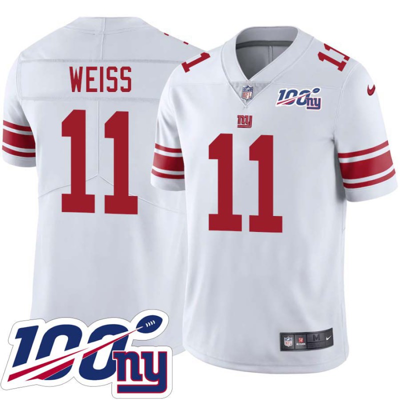 Giants #11 John Weiss 2024 100 Year White Jersey