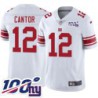 Giants #12 Leo Cantor 2024 100 Year White Jersey