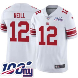 Giants #12 Jim Neill 2024 100 Year White Jersey