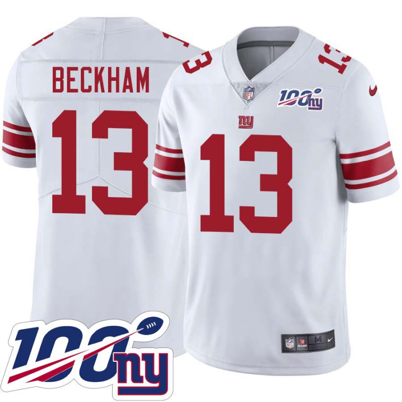 Giants #13 Odell Beckham Jr. 2024 100 Year White Jersey