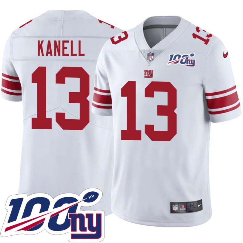 Giants #13 Danny Kanell 2024 100 Year White Jersey