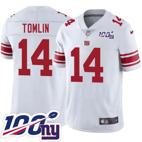 Giants #14 Tommy Tomlin 2024 100 Year White Jersey