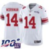 Giants #14 Hoge Workman 2024 100 Year White Jersey