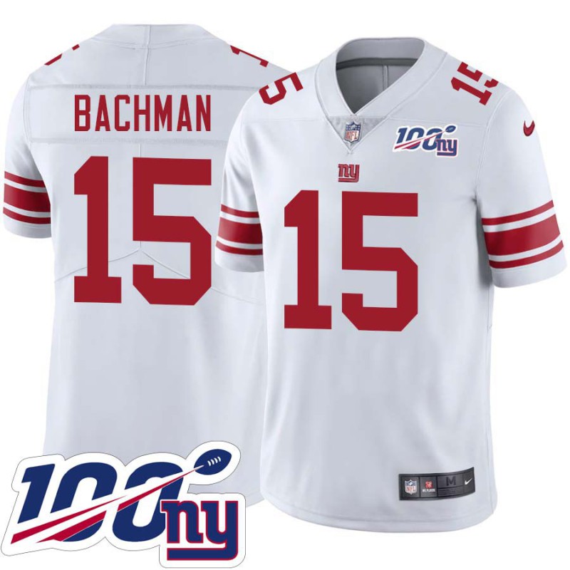 Giants #15 Alex Bachman 2024 100 Year White Jersey