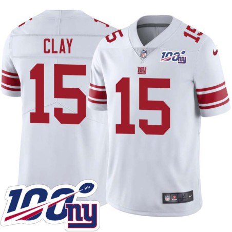 Giants #15 Kaelin Clay 2024 100 Year White Jersey