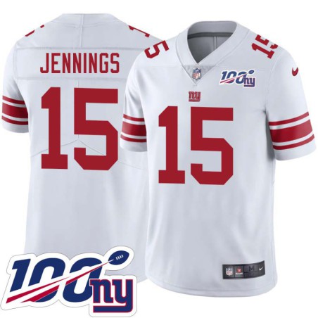 Giants #15 Michael Jennings 2024 100 Year White Jersey