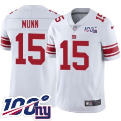 Giants #15 Lyle Munn 2024 100 Year White Jersey