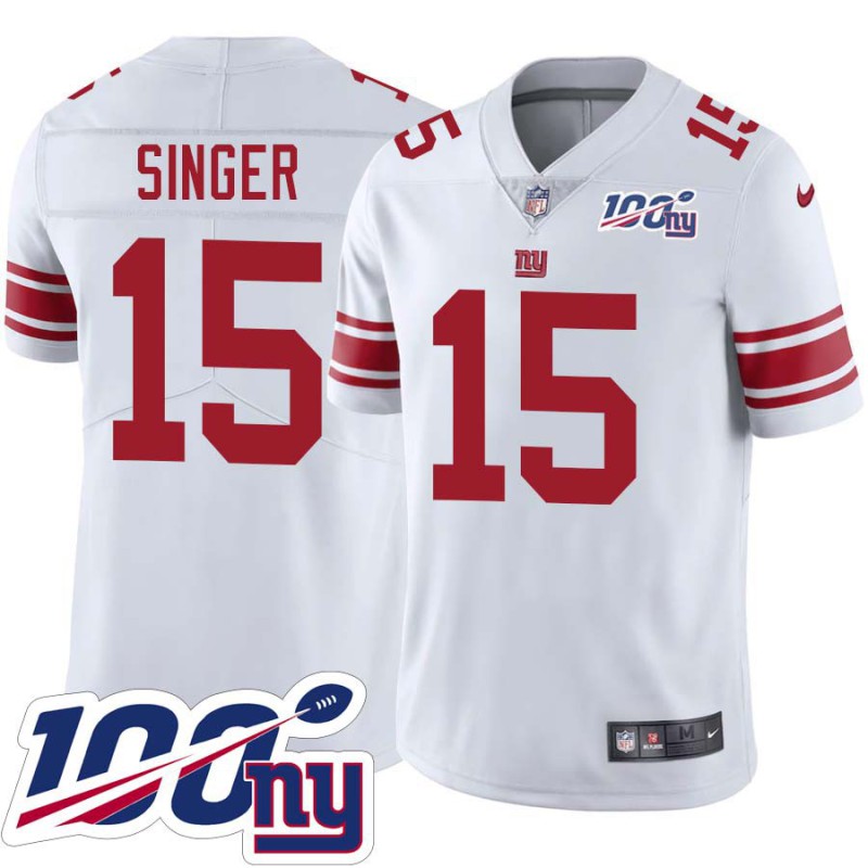 Giants #15 Walt Singer 2024 100 Year White Jersey