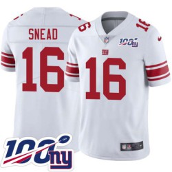 Giants #16 Norm Snead 2024 100 Year White Jersey