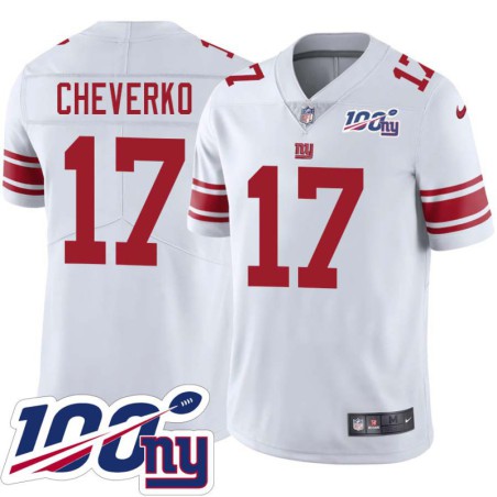 Giants #17 George Cheverko 2024 100 Year White Jersey