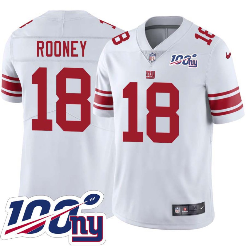 Giants #18 Bill Rooney 2024 100 Year White Jersey