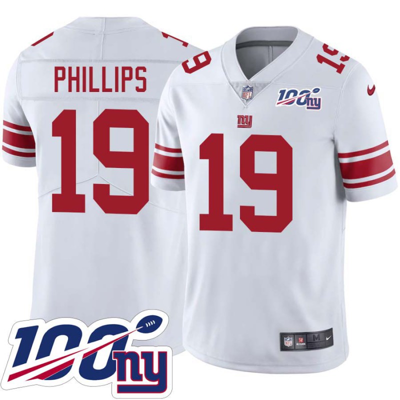 Giants #19 Ewell Phillips 2024 100 Year White Jersey