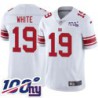 Giants #19 Myles White 2024 100 Year White Jersey