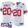 Giants #20 Sean Bennett 2024 100 Year White Jersey