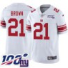 Giants #21 Otto Brown 2024 100 Year White Jersey