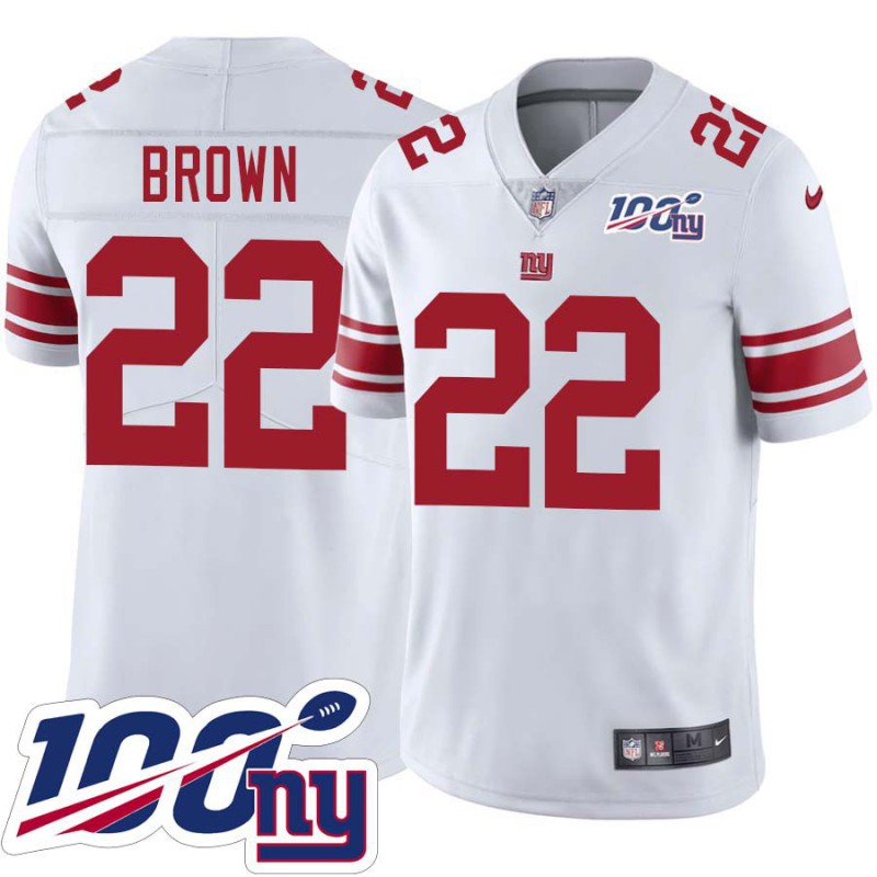 Giants #22 Ralph Brown 2024 100 Year White Jersey