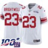 Giants #23 Gary Brightwell 2024 100 Year White Jersey