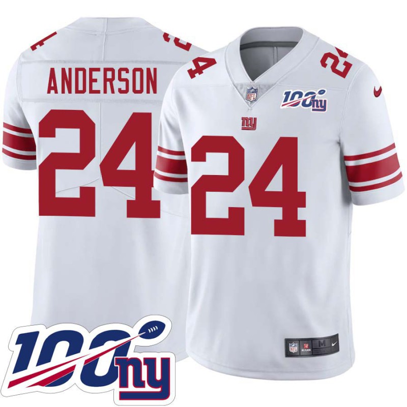 Giants #24 Ottis Anderson 2024 100 Year White Jersey