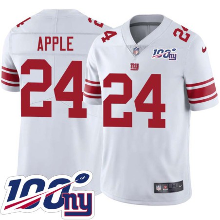 Giants #24 Eli Apple 2024 100 Year White Jersey