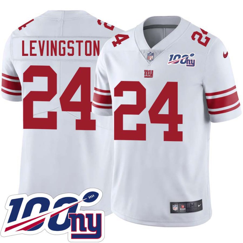 Giants #24 Bashir Levingston 2024 100 Year White Jersey