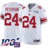 Giants #24 Will Peterson 2024 100 Year White Jersey