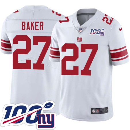 Giants #27 Deandre Baker 2024 100 Year White Jersey