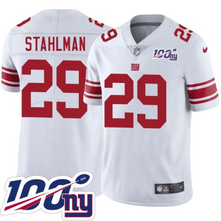 Giants #29 Dick Stahlman 2024 100 Year White Jersey