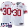 Giants #30 Derrick Baity 2024 100 Year White Jersey