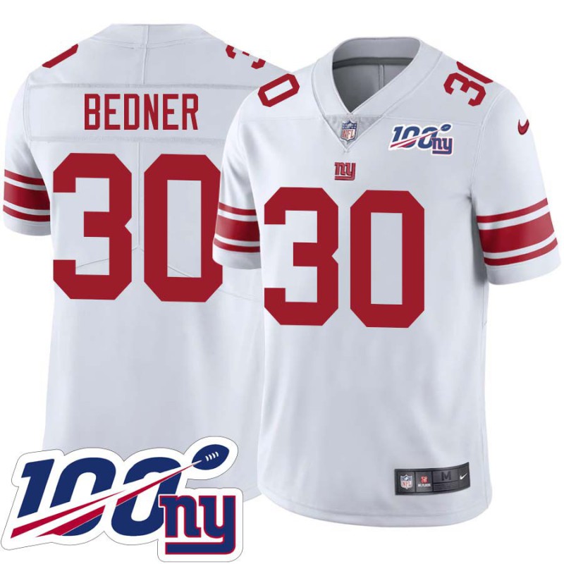 Giants #30 Al Bedner 2024 100 Year White Jersey