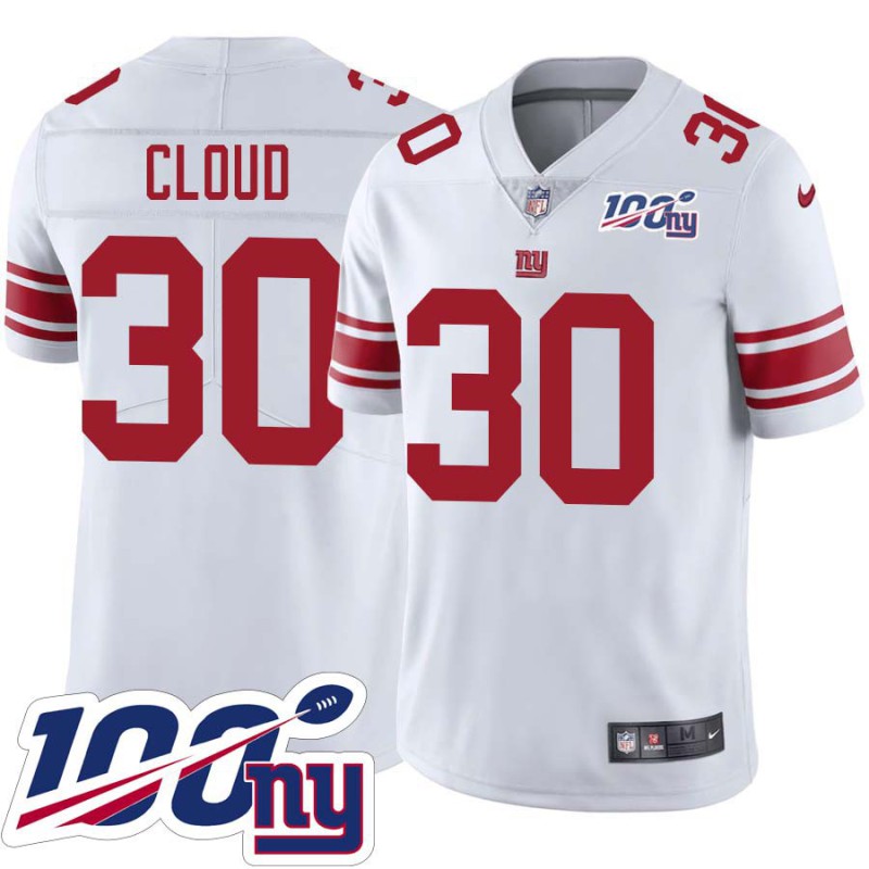 Giants #30 Mike Cloud 2024 100 Year White Jersey