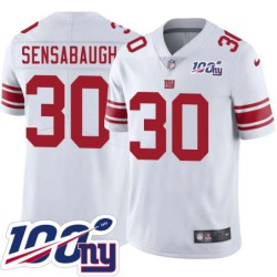 Giants #30 Coty Sensabaugh 2024 100 Year White Jersey