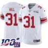 Giants #31 Will Hill 2024 100 Year White Jersey