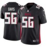 Falcons #56 Tae Davis Football Jersey -Black