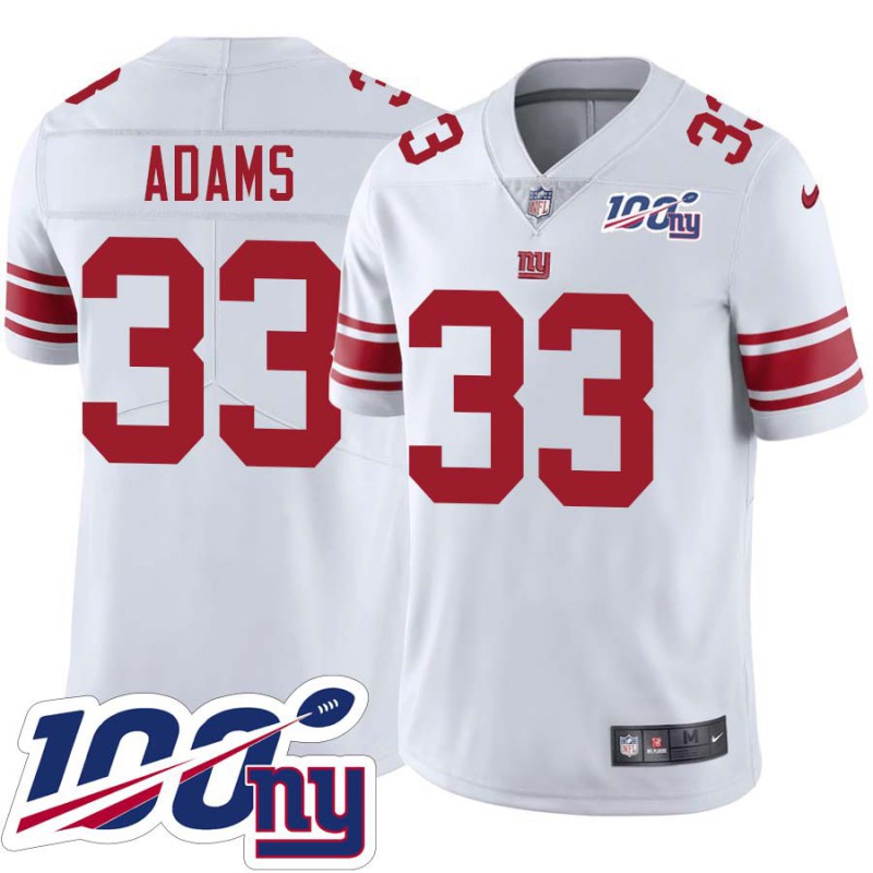 Giants #33 Andrew Adams 2024 100 Year White Jersey