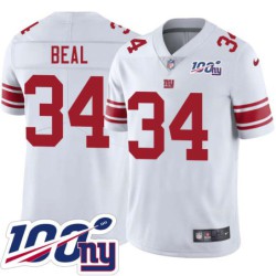 Giants #34 Sam Beal 2024 100 Year White Jersey