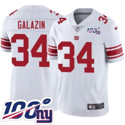 Giants #34 Stan Galazin 2024 100 Year White Jersey