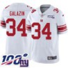 Giants #34 Stan Galazin 2024 100 Year White Jersey