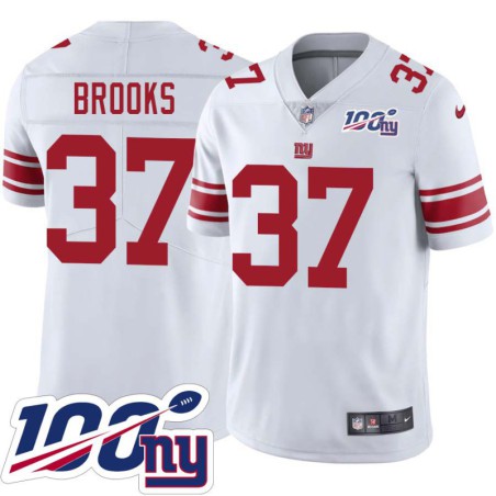 Giants #37 Bobby Brooks 2024 100 Year White Jersey