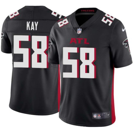 Falcons #58 Rick Kay Football Jersey -Black