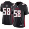 Falcons #58 Rick Kay Football Jersey -Black