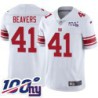 Giants #41 Darrian Beavers 2024 100 Year White Jersey