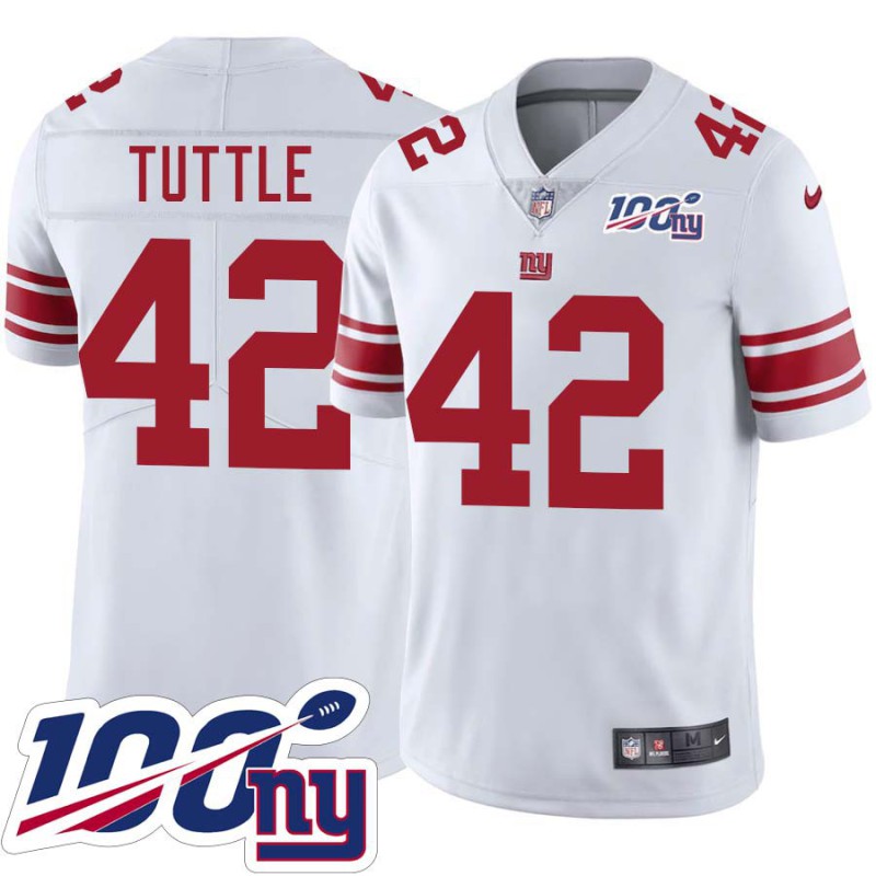 Giants #42 Orville Tuttle 2024 100 Year White Jersey