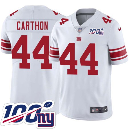 Giants #44 Maurice Carthon 2024 100 Year White Jersey