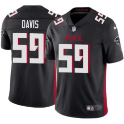 Falcons #59 Paul Davis Football Jersey -Black