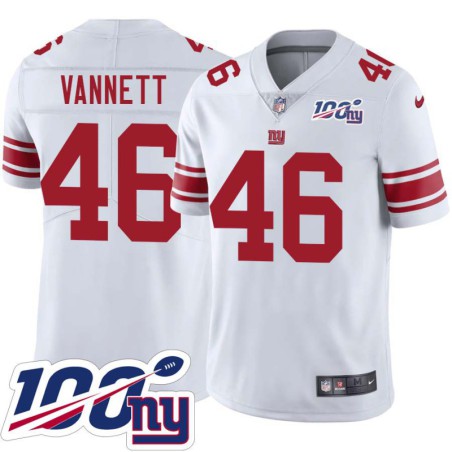 Giants #46 Nick Vannett 2024 100 Year White Jersey