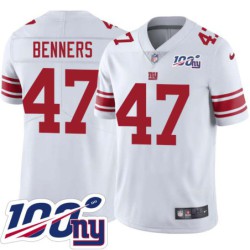 Giants #47 Fred Benners 2024 100 Year White Jersey