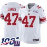 Giants #47 Dick James 2024 100 Year White Jersey